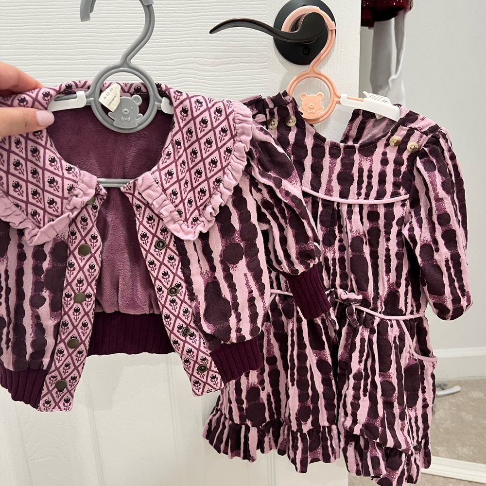 Kate Quinn Purple Baby Outfit Set